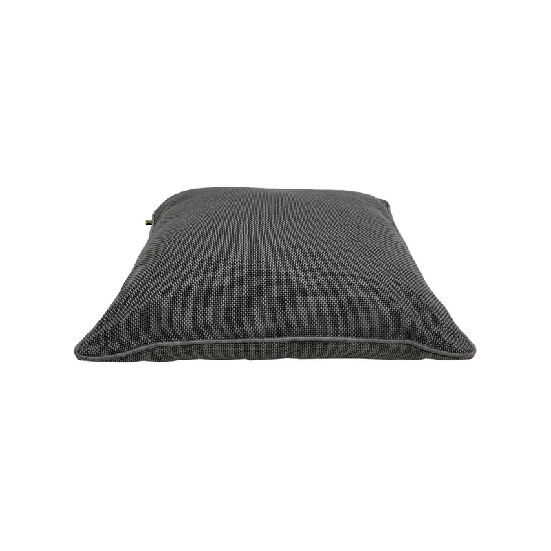 F-CX130-DG 45cm x 45cm Mimi cushion in dark grey textured fabric with piping on sides 