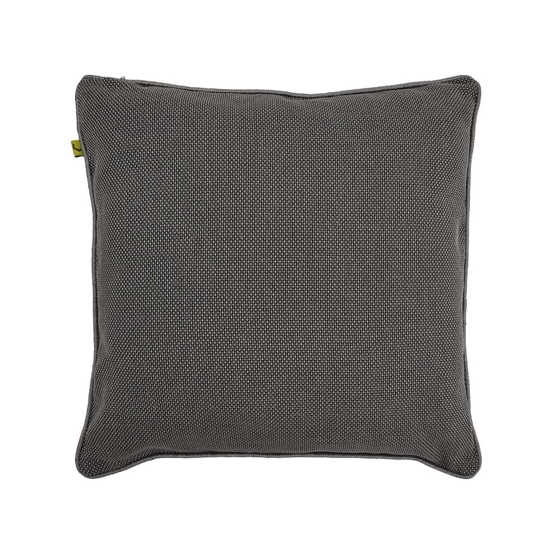 F-CX130-DG 45cm x 45cm Mimi cushion in dark grey textured fabric with piping on sides 