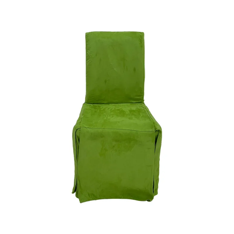 F-CX152-GR Chair cover in lime green suede