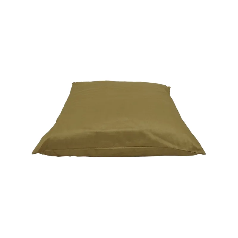 F-CX161-GD 45cm x 45cm Derby cushion in gold satin fabric