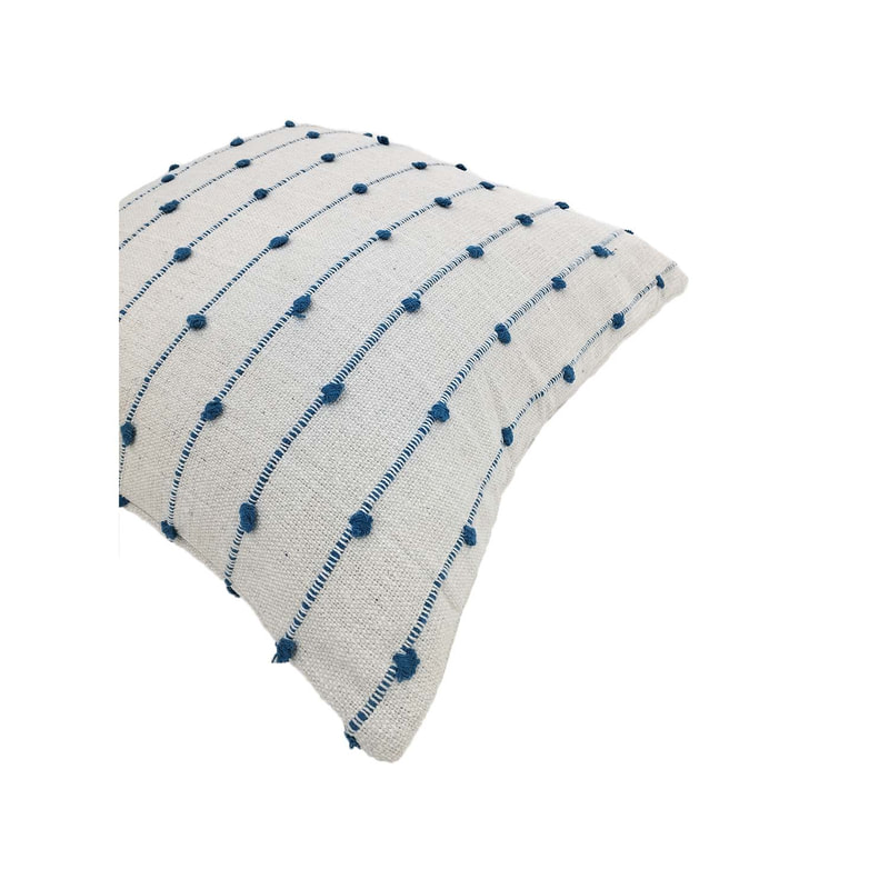F-CZ201-TW Fennco cushion in turquoise & white fabric