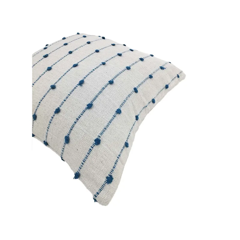 F-CZ201-TW Fennco cushion in turquoise & white fabric