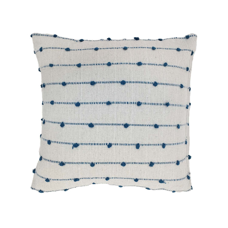 F-CZ201-TW Fennco cushion in turquoise & white fabric