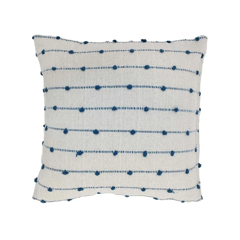 F-CZ201-TW Fennco cushion in turquoise & white fabric