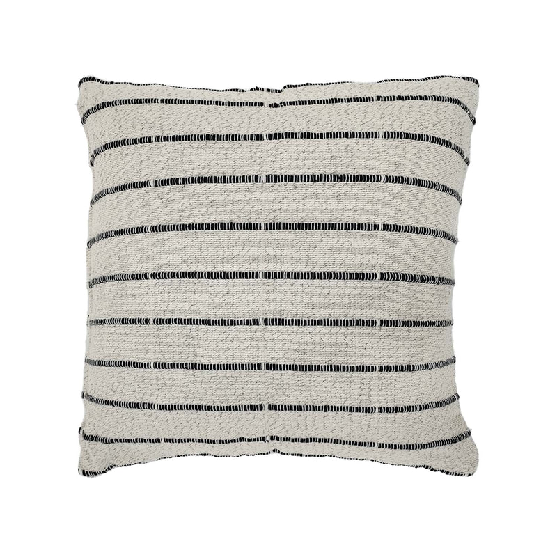 F-CZ203-BC Fennco cushion in Black and grey fabric