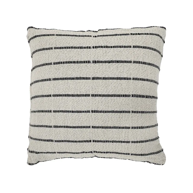 F-CZ203-BC Fennco cushion in Black and grey fabric