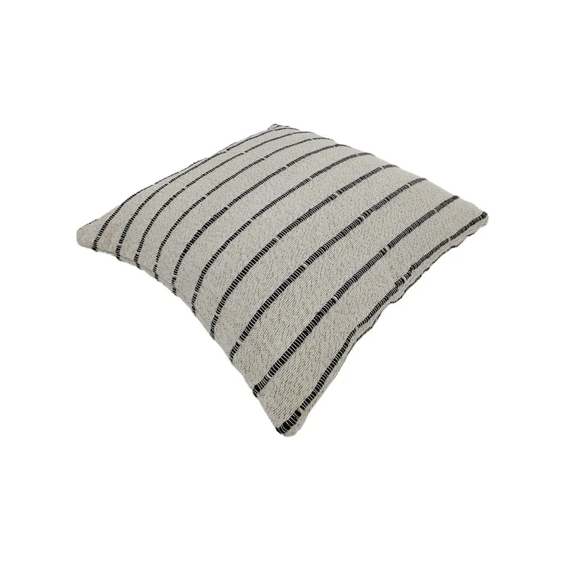 F-CZ203-BC Fennco cushion in Black and grey fabric