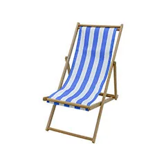 Malibu Deck Chair - Blue + White F-DC101-UW