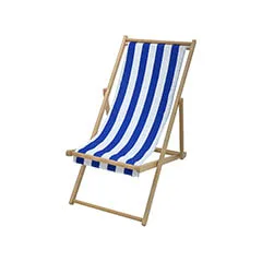 Malibu Deck Chair - Navy + White F-DC101-VW