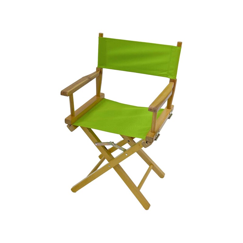 F-DR101-GL Kubrick director's chair in lime green fabric with natural wooden frame 
