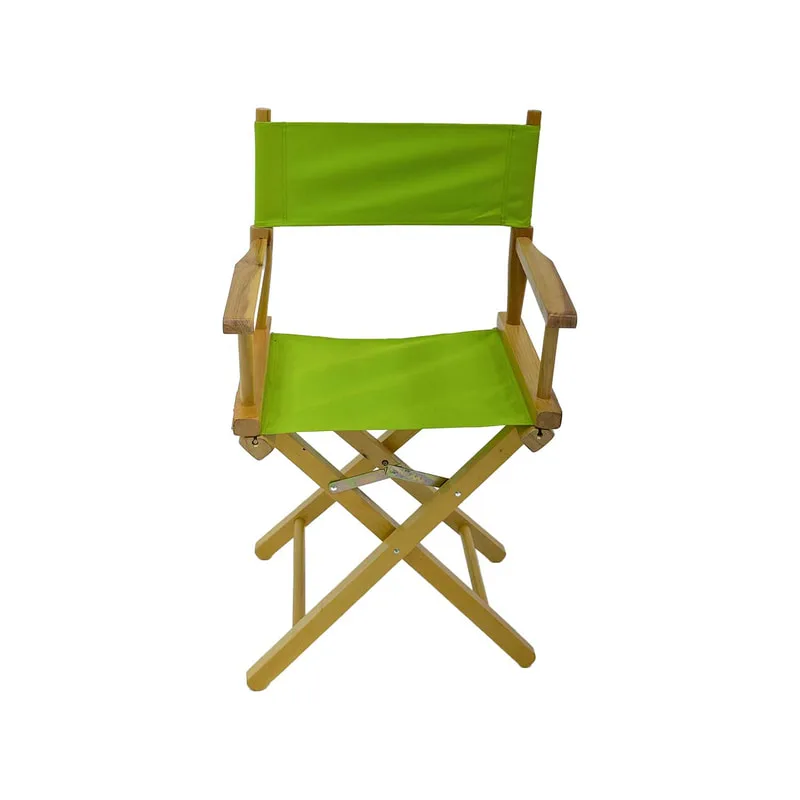 F-DR101-GL Kubrick director's chair in lime green fabric with natural wooden frame 