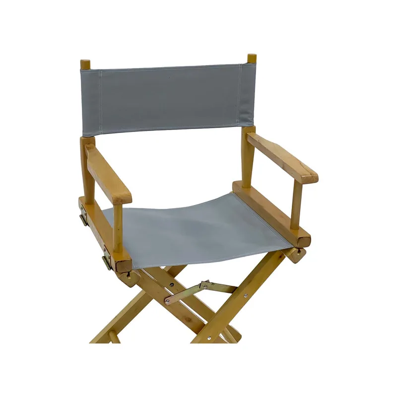 F-DR101-GY Kubrick director's chair in grey fabric with natural wooden frame 