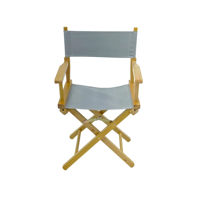 F-DR101-GY Kubrick director's chair in grey fabric with natural wooden frame 