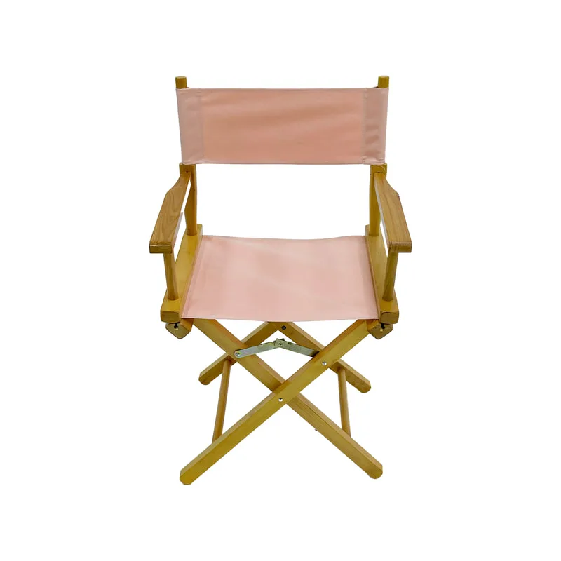 F-DR101-LP Kubrick director's chair in light pink fabric with natural wooden frame 