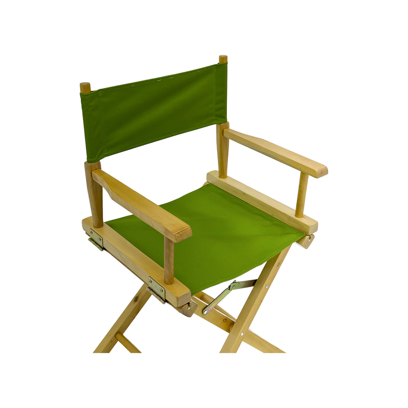F-DR101-OG Kubrick director's chair in olive green fabric with natural wooden frame 