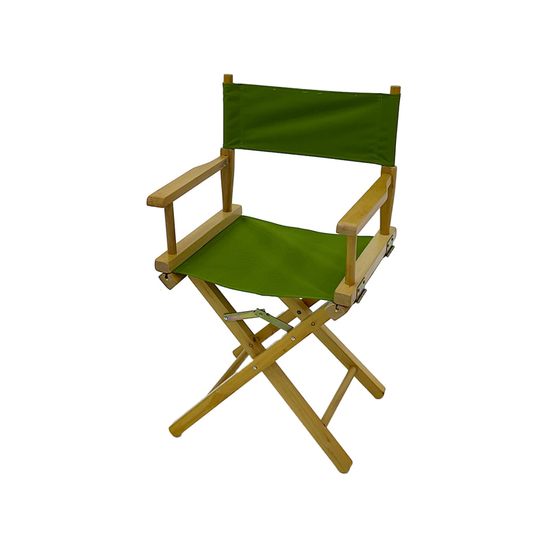F-DR101-OG Kubrick director's chair in olive green fabric with natural wooden frame 