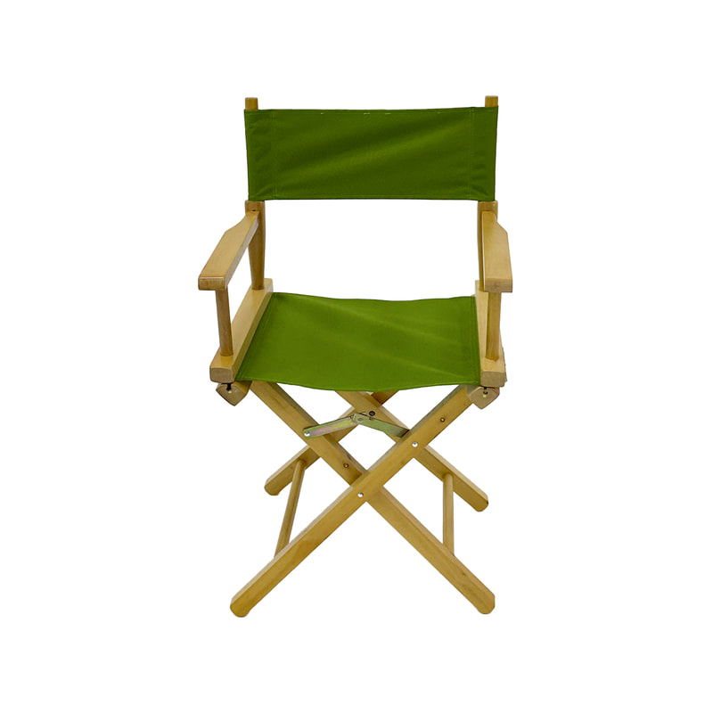F-DR101-OG Kubrick director's chair in olive green fabric with natural wooden frame 