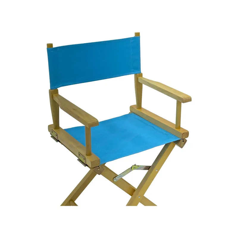 F-DR101-SB Kubrick director's chair in sky blue fabric with natural wooden frame 