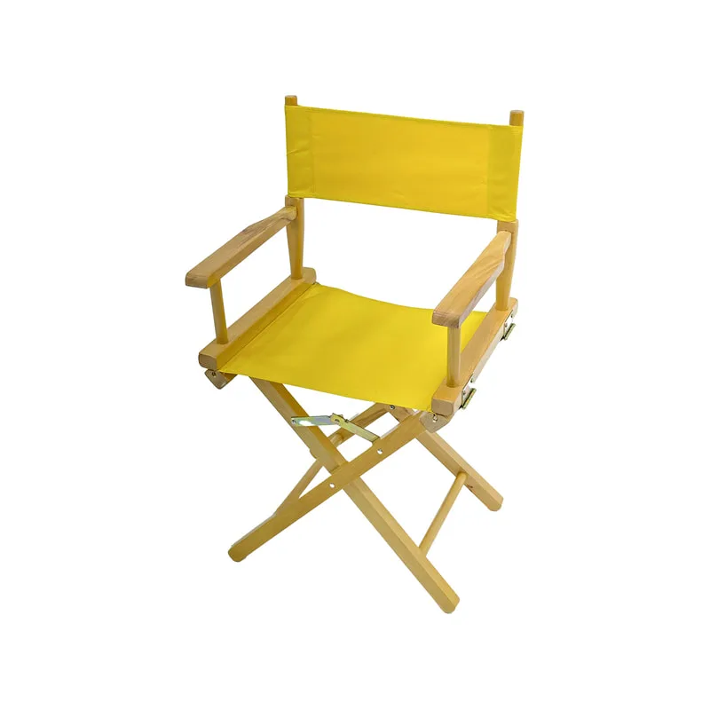 F-DR101-YL Kubrick director's chair in yellow fabric with natural wooden frame 