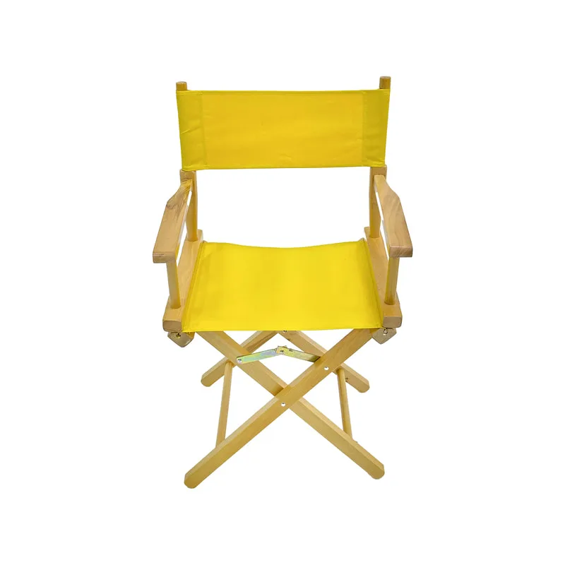 F-DR101-YL Kubrick director's chair in yellow fabric with natural wooden frame 