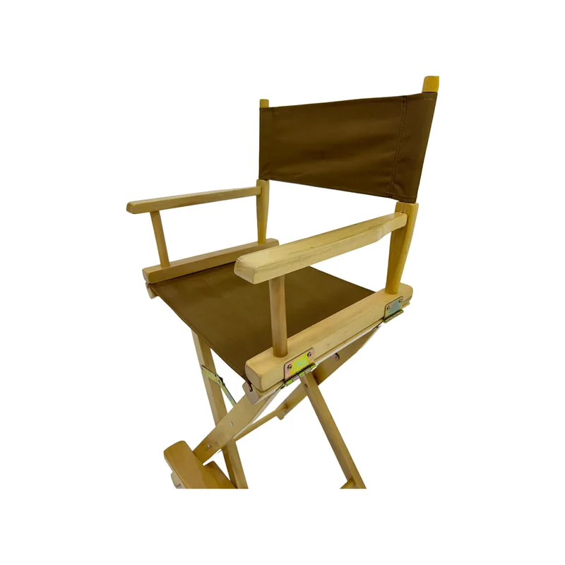 F-DR102-OC Kubrick director's high chair in ochre fabric with natural wooden frame 
