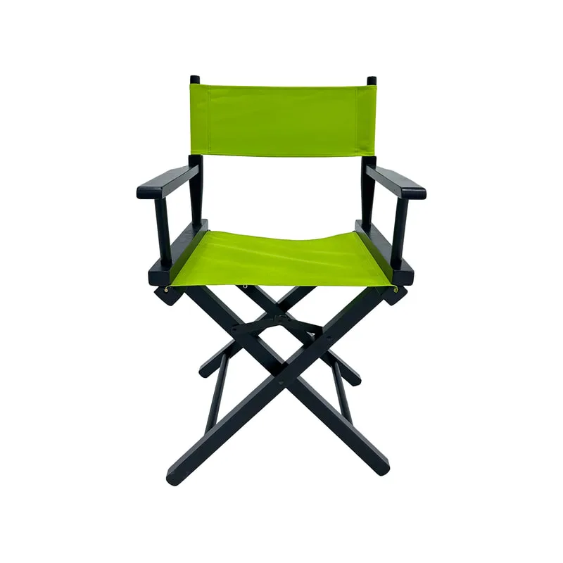 F-DR103-GL Kubrick director's chair in lime green fabric with black wooden frame 