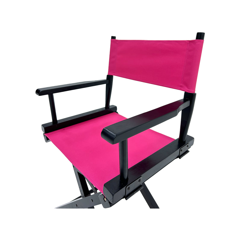 F-DR103-HP Kubrick director's chair in hot pink fabric with black wooden frame 