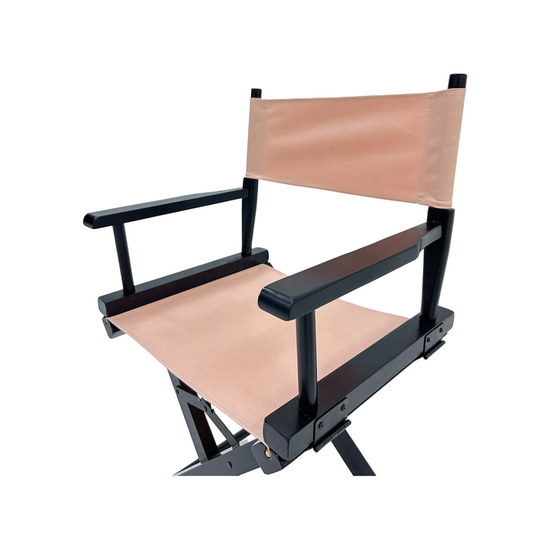 F-DR103-LP Kubrick director's chair in light pink fabric with black wooden frame 