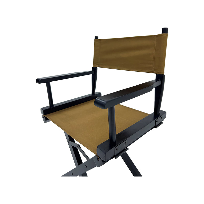 F-DR103-OC Kubrick director's chair in ochre fabric with black  wooden frame 