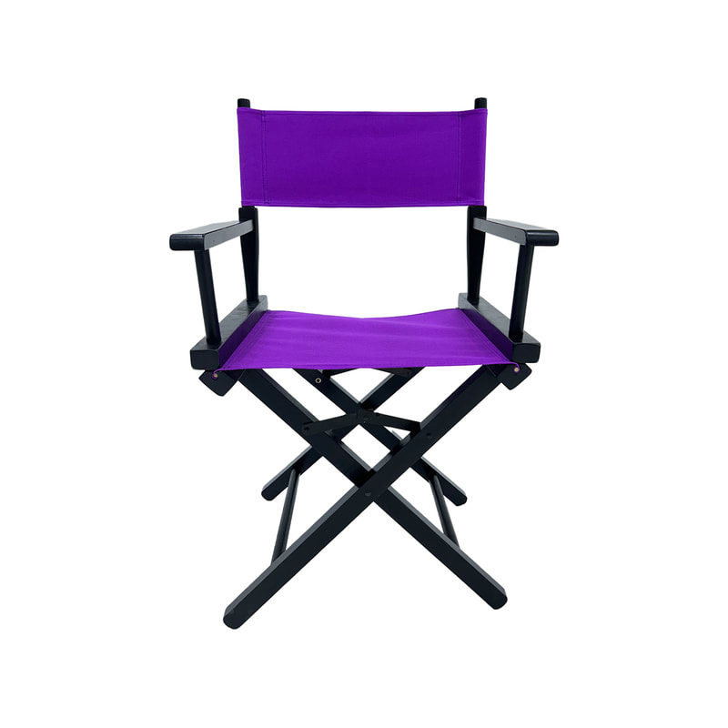 F-DR103-PR Kubrick director's chair in purple fabric with black wooden frame 