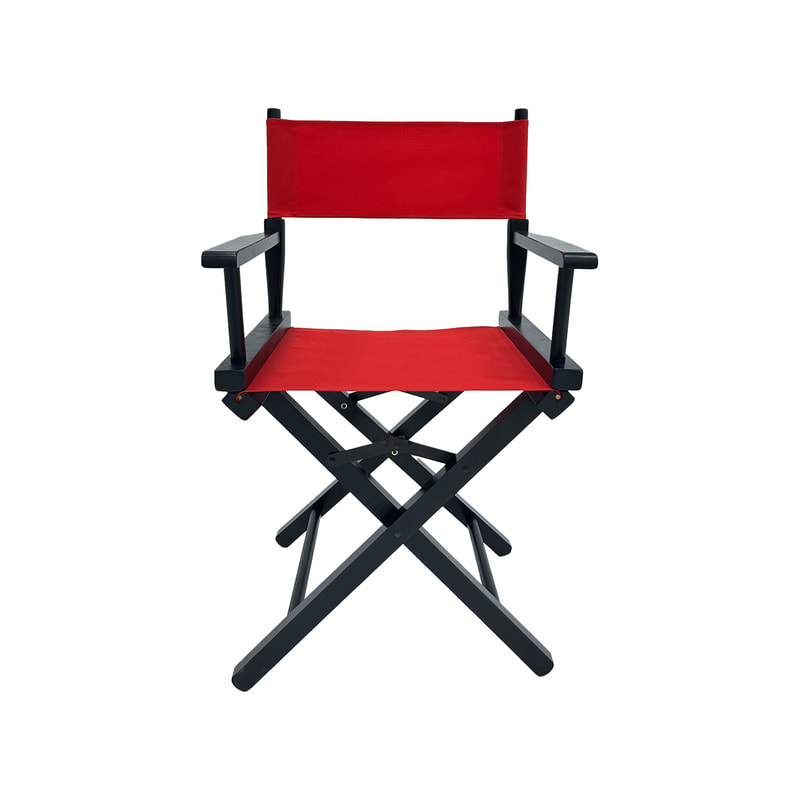 F-DR103-RE Kubrick director's chair in red fabric with black wooden frame 