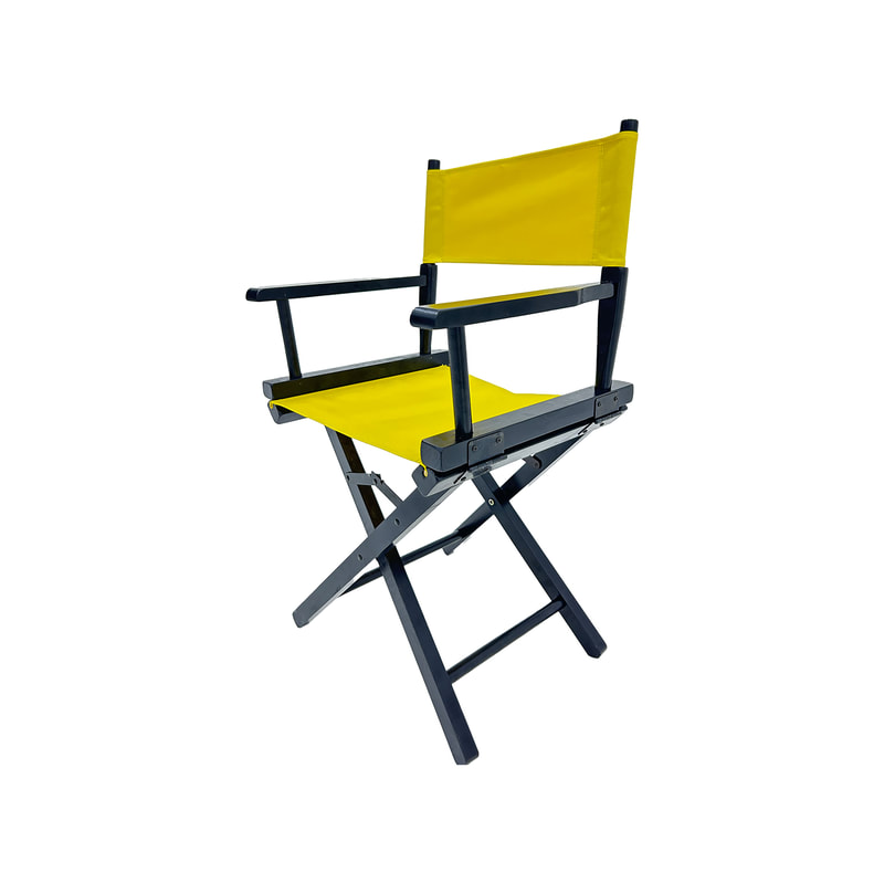 F-DR103-YL Kubrick director's chair in yellow fabric with black wooden frame 