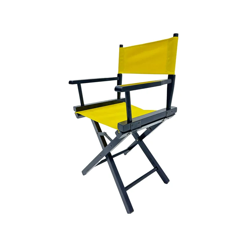 F-DR103-YL Kubrick director's chair in yellow fabric with black wooden frame 