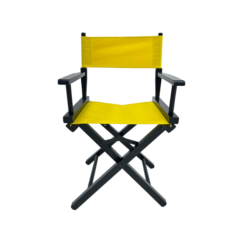 F-DR103-YL Kubrick director's chair in yellow fabric with black wooden frame 