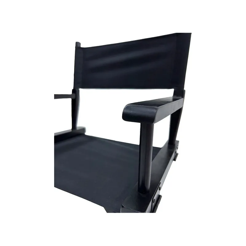 F-DR104-BL Kubrick director's high chair in black fabric with black wooden frame 
