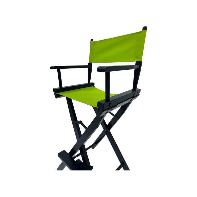 F-DR104-GL Kubrick director's high chair in lime green fabric with black wooden frame 