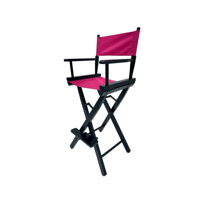 F-DR104-HP Kubrick director's high chair in hot pink fabric with black wooden frame 