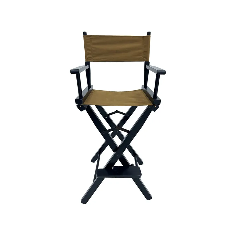 F-DR104-OC Kubrick director's high chair in ochre fabric with black wooden frame 