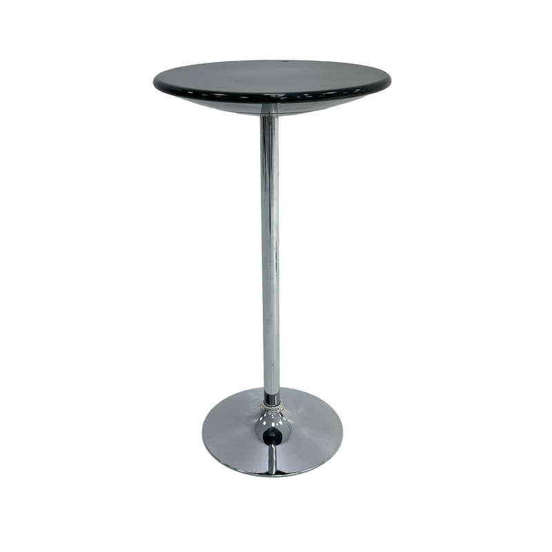 F-HT111-BL Type 2 Occa high table with black top and stainless steel base