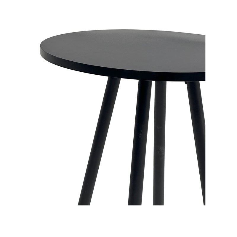 F-HT116-BG Marjan high table with black top and gold footrest