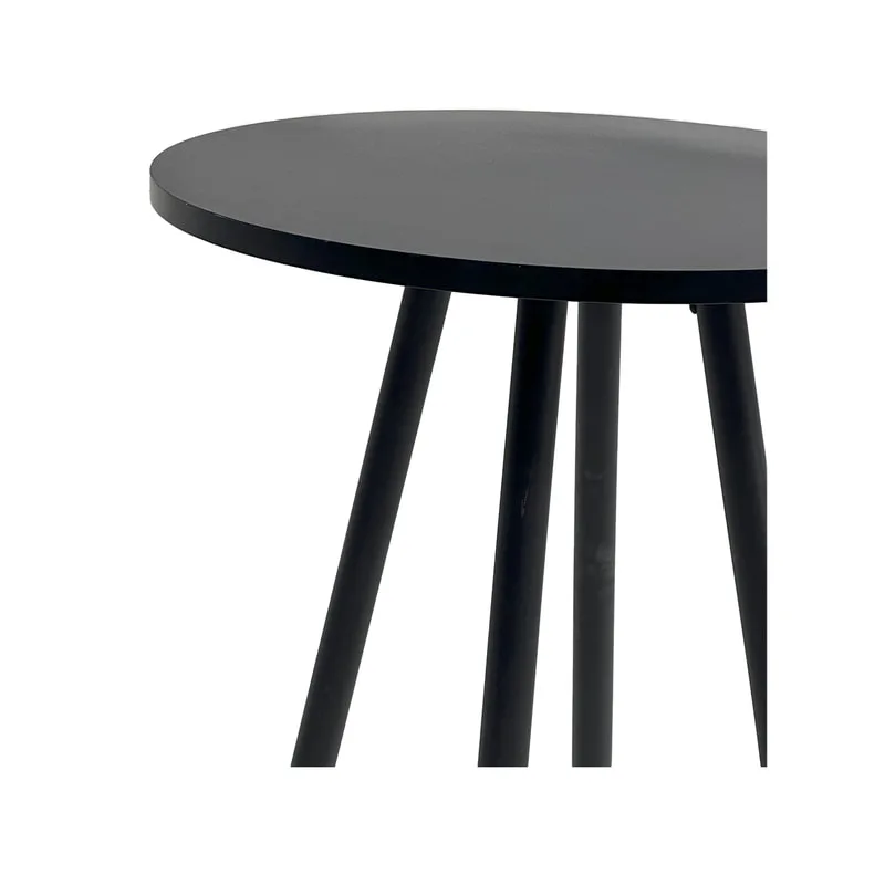 F-HT116-BG Marjan high table with black top and gold footrest