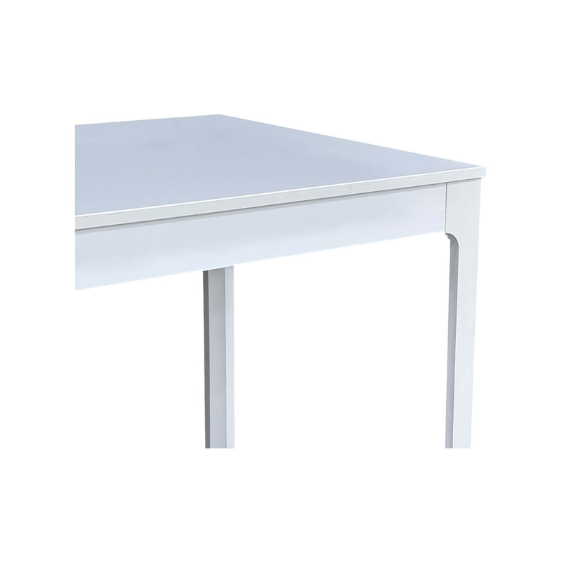 F-HT117-WH Roque high table in white with black footrest