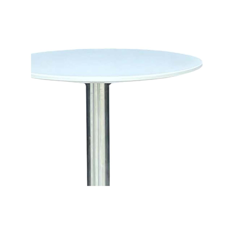 F-HT120-WH Zola high table with white top & stainless steel base
