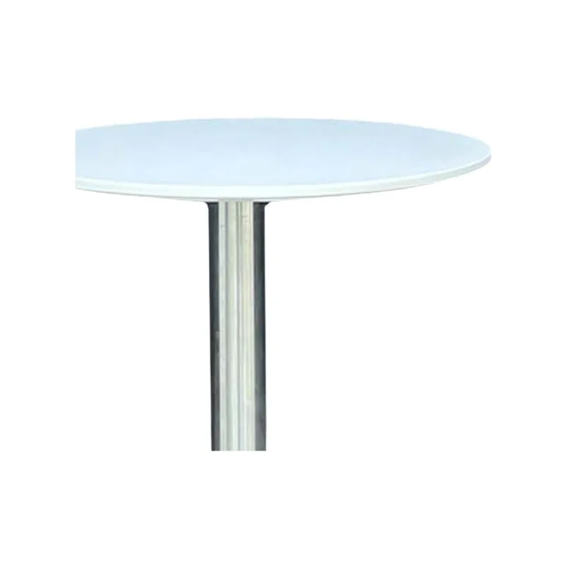 F-HT120-WH Zola high table with white top & stainless steel base