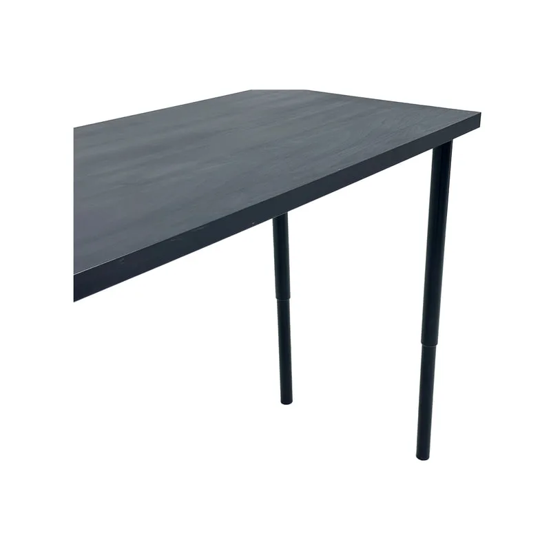F-HT121-BL Normann high table with black wooden top & adjustable legs