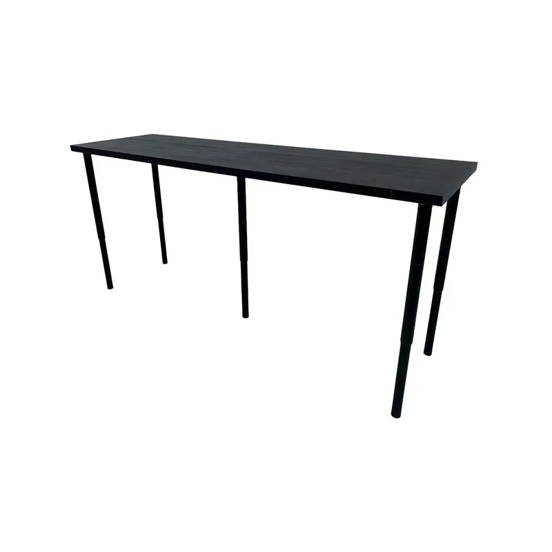 F-HT121-BL Normann high table with black wooden top & adjustable legs