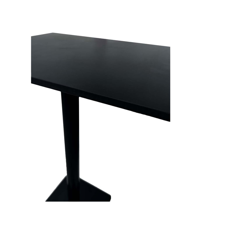 F-HT124-BL Type 2 Dioni high table in black with a black metal base