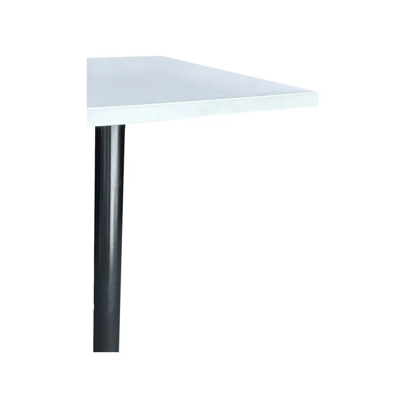 F-HT124-WH Type 1 Dioni high table in white with a black metal base