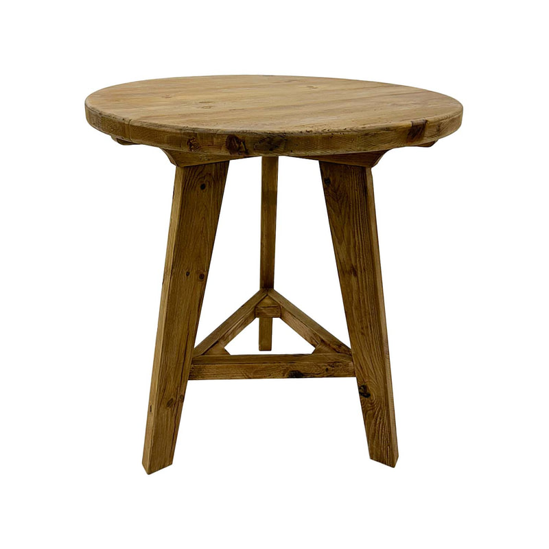 F-HT125-NW Tucker high table in natural solid wood​
