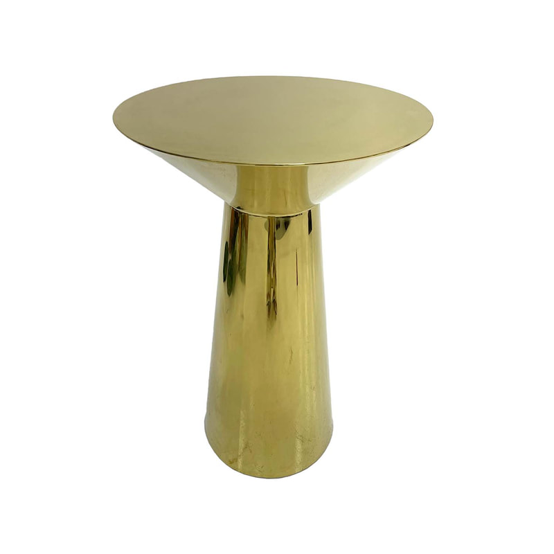 F-HT126-CG  Melbourne high table in champagne gold plated finish 